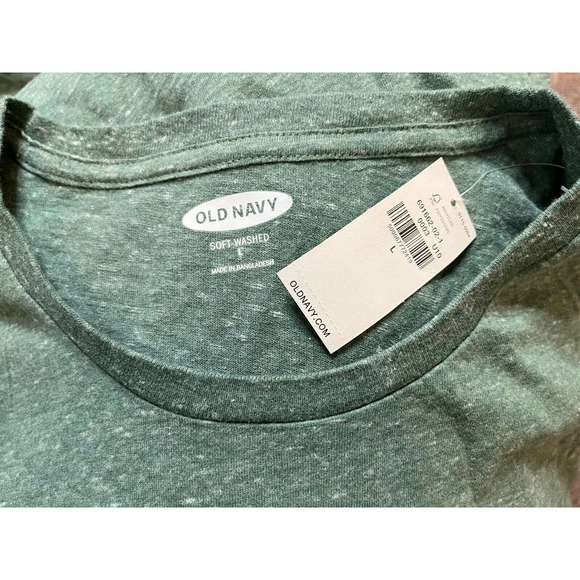 Old Navy Mens Super Soft Washed Shortsleeve Tshirt Heathered Green Size Large L2 - Picture 3 of 6